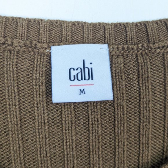 COPY - Cabi Luna Dolman Ribbed Pullover Cropped Sweater Style 3364 Size M - Picture 6 of 7